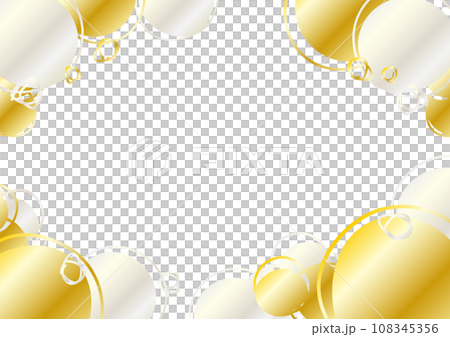 Gold and silver abstract frame, wallpaper 108345356
