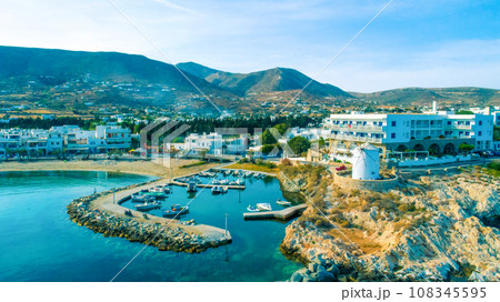 Aerial view of Paros island 108345595