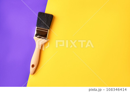 Painting brush and paint can 108346414