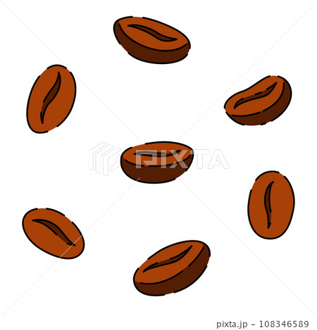 Coffee beans pile Robusta, arabica. Cappuccino, mocha, espresso, latte, chocolate ingredient Coffee beans pile Robusta, arabica. Cappuccino, mocha, espresso, latte, chocolate ingredient 108346589