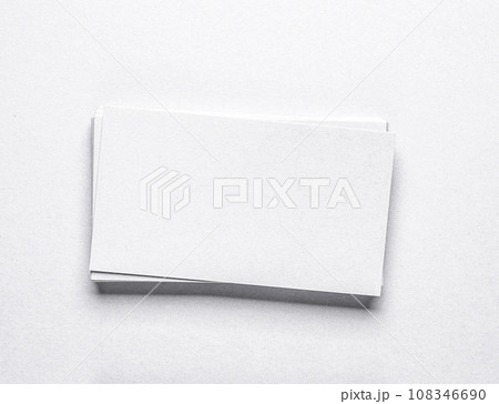 Stack of black blank business cards 108346690