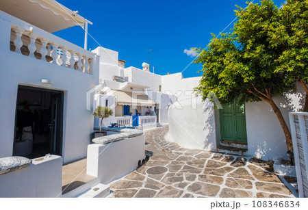 Traditional greek street Traditional greek street 108346834