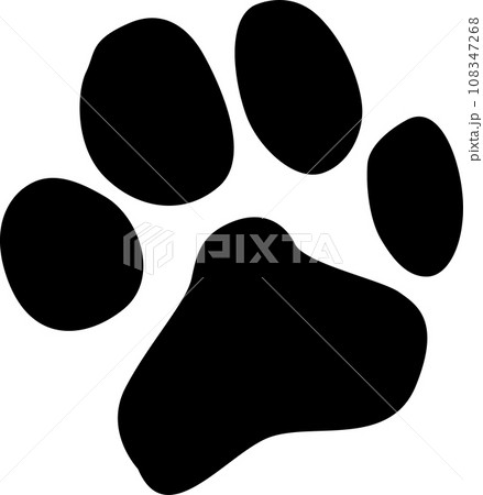 可愛い肉球のシルエット 108347268