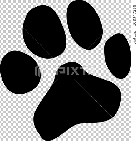 可愛い肉球のシルエット 108347268