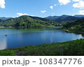 大谷ダムのダム湖・ひめさゆり湖と守門山塊 108347776