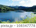 大谷ダムのダム湖・ひめさゆり湖と守門山塊 108347778
