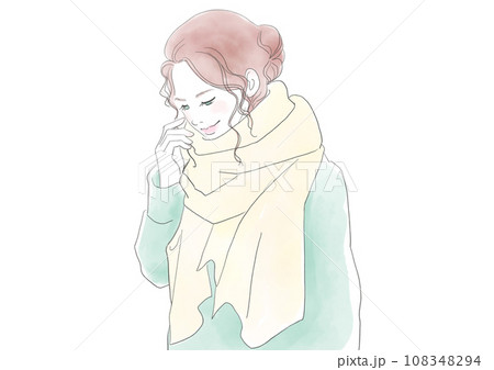 マフラーをした女性 108348294
