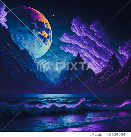 Natural scenery of a beautiful peaceful colorful background for conscious people, Generative Ai Natural scenery of a beautiful peaceful colorful background for conscious people, Generative Ai 108349344