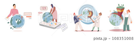 Lab test. Vector illustration. Testing hypotheses allows scientists to validate or refute their ideas Examination samples under microscope reveals intricate details Continuous learning is essential 108351008