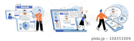 Account login. Vector illustration. The security login process relies on robust technology and protocols A well-designed security system ensures safety user accounts 108351009