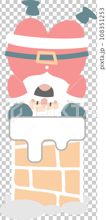 merry christmas and happy new year with cute santa claus and chimney, flat png transparent element cartoon character design merry christmas and happy new year with cute santa claus and chimney, flat png transparent element cartoon character design 108351253