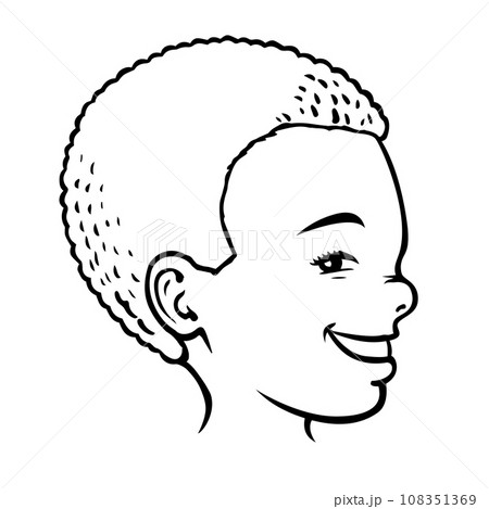 Sketch portrait of a little happy boy Sketch portrait of a little happy boy 108351369