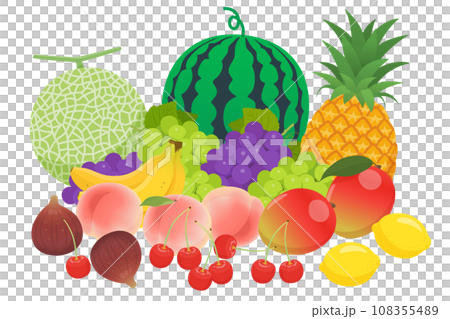 夏の果物集合イラスト 108355489