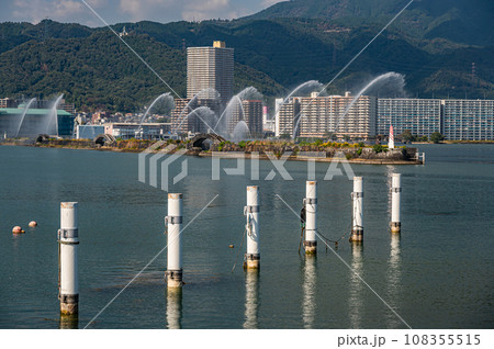 びわ湖花噴水 大津市 大津港 びわ湖花噴水 大津市 大津港 108355515