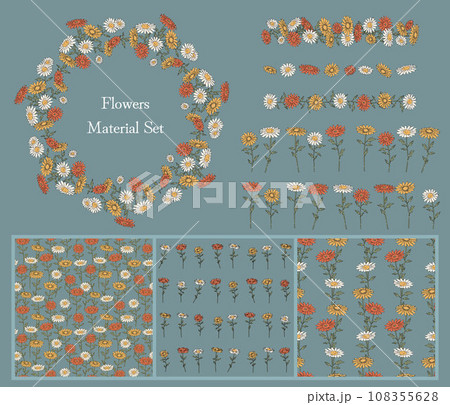 flowers material set 108355628