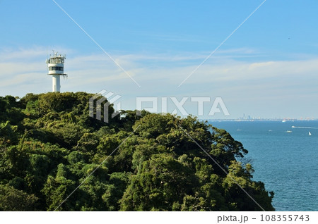 観音埼灯台のある風景 観音埼灯台のある風景 108355743