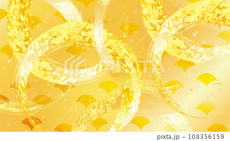 金色の和風イラスト背景 108356159