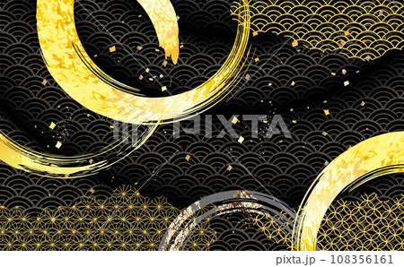 金色の和風イラスト背景 108356161
