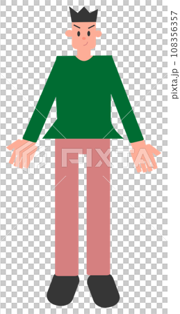 男全身(臉B型)綠色x粉紅色 男全身(臉B型)綠色x粉紅色 108356357