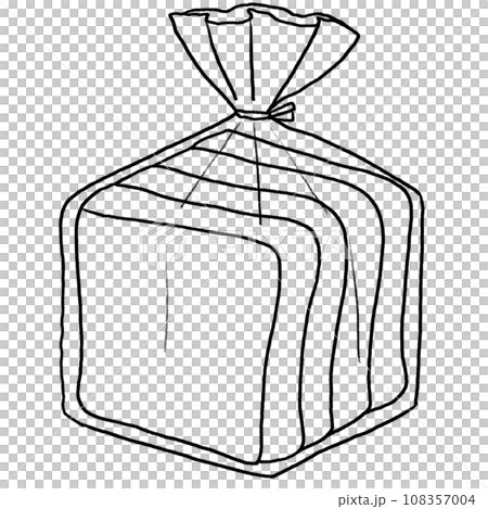 Illustration of bread in a bag 108357004