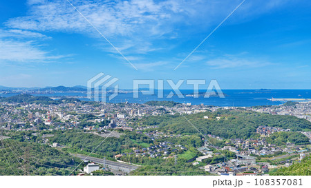 【火の山公園展望台より下関市内を一望】 (高解像度版) 山口県下関市藤ケ谷 【火の山公園展望台より下関市内を一望】 (高解像度版) 山口県下関市藤ケ谷 108357081