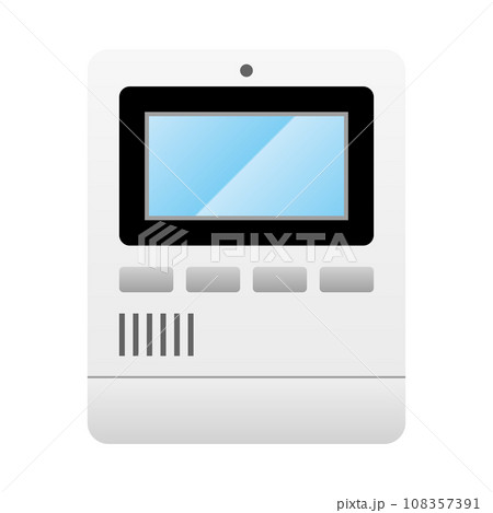 シンプルなイラスト_インターホン,テレビドアホン シンプルなイラスト_インターホン,テレビドアホン 108357391