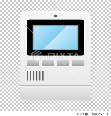 シンプルなイラスト_インターホン,テレビドアホン シンプルなイラスト_インターホン,テレビドアホン 108357391