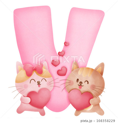 Kawaii cat alphabet for valentine a to z Kawaii cat alphabet for valentine a to z 108358229