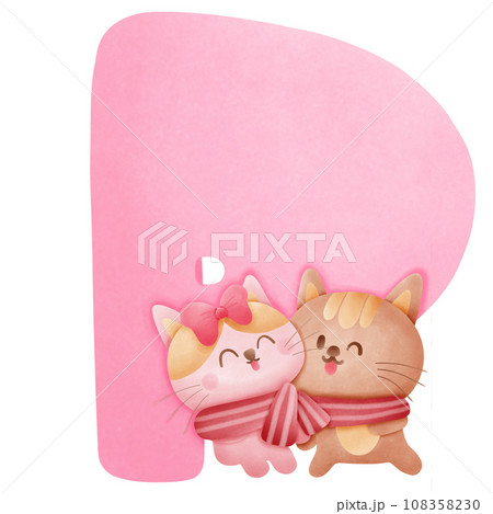Kawaii cat alphabet for valentine a to z Kawaii cat alphabet for valentine a to z 108358230