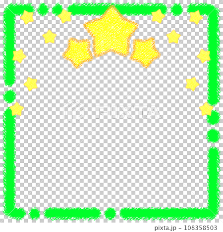 Sparkling stars and crayon frame [1:1] 108358503