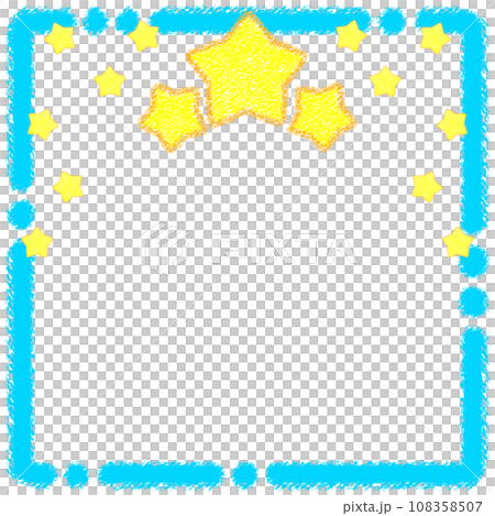 Sparkling stars and crayon frame [1:1] 108358507