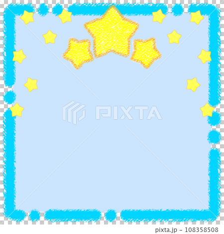 Sparkling stars and crayon frame [1:1] 108358508