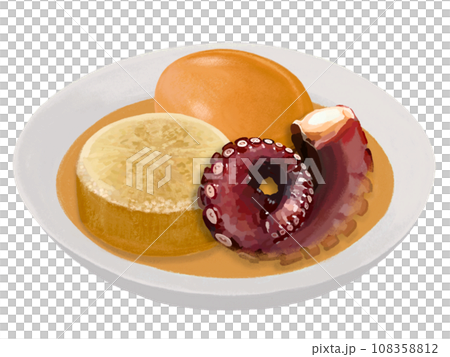 Oden (radish, boiled egg, octopus) 108358812