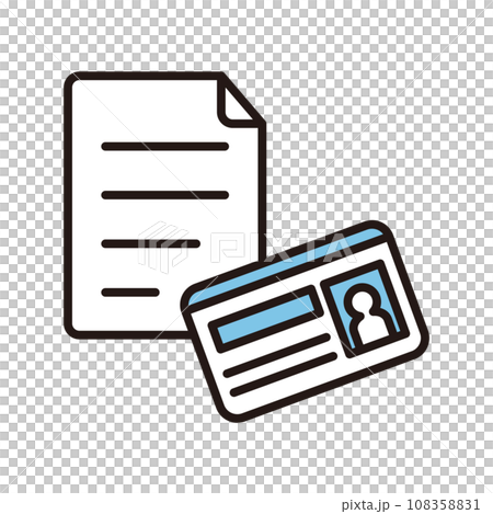 書類と身分証　アイコン 108358831