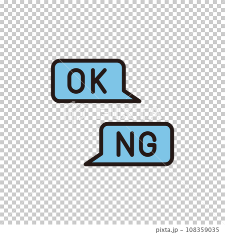 OK 和 NG 圖標-插圖素材 [108359035] - PIXTA圖庫