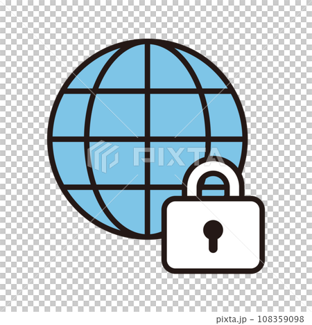 網路鑰匙掛鎖圖標 108359098