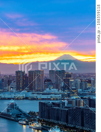 View of Mount Fuji from Tokyo View of Mount Fuji from Tokyo 108359118
