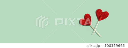 Valentines day or Appreciation theme with heart picks 108359666