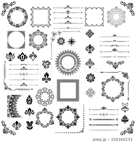 Vintage Big Set of Classic Patterns. Collection of Graphics Vintage Big Set of Classic Patterns. Collection of Graphics 108360233