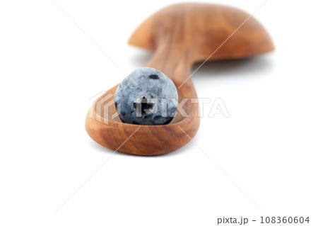 Fresh blueberries over white background 108360604