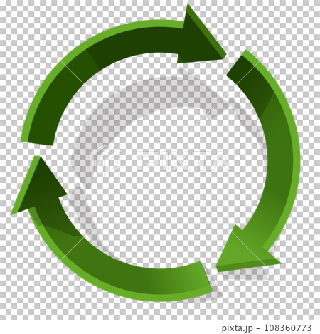 緑のループ矢印インフォグラフィック　ベクターイラストレーション 108360773