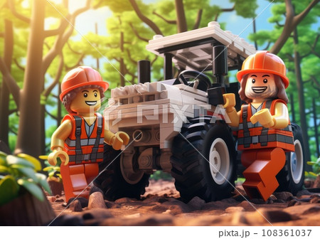 the labor day poster with 3d cartoon character in toy style. AI Generative. the labor day poster with 3d cartoon character in toy style. AI Generative. 108361037