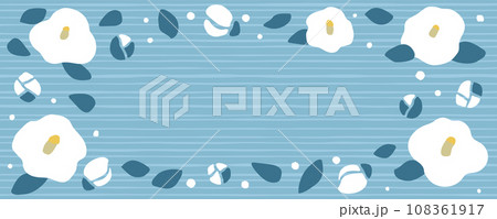 椿柄の背景素材 椿柄の背景素材 108361917