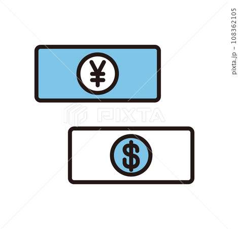 ドルと円　アイコン 108362105