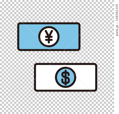 ドルと円　アイコン 108362105