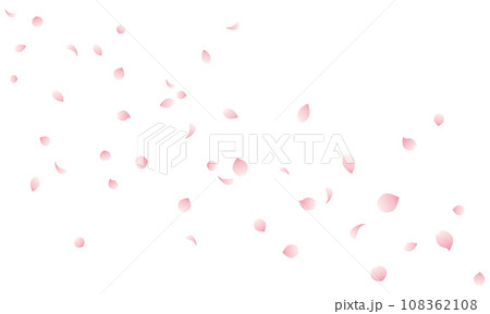 花びら散る桜吹雪のイラスト 108362108