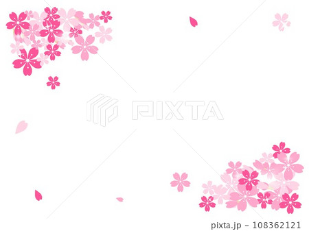 さくらの花びらが散るかわいい背景イラスト 108362121