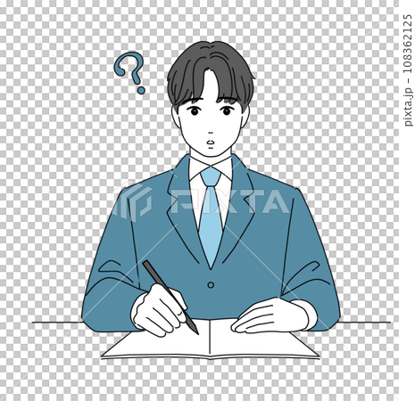 一名男學生在學習時有疑問 108362125