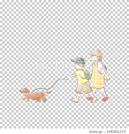 遛狗的孩子 108362233