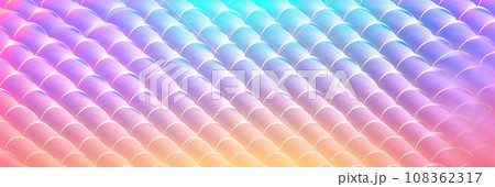 パステルレインボーのホログラフィックマーメイド背景 パステルレインボーのホログラフィックマーメイド背景 108362317